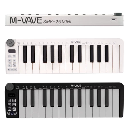 Smk-25Mini MIDI Keyboard Rechargeable 25-Key MIDI Control Keyboard Instrument Mini Portable USB Keyboard MIDI Controller
