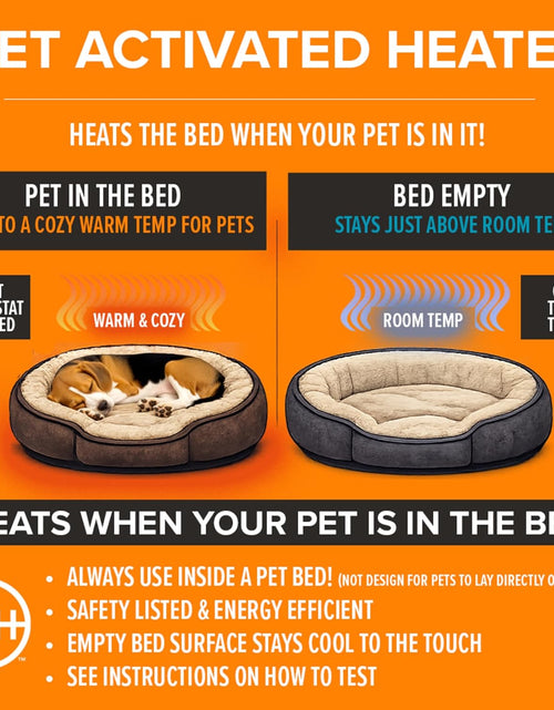 Load image into Gallery viewer, Heated Pet Bed Warmer Waterproof Pet Heating Pad for Cat Beds and Dog Beds, Tan X-Large
