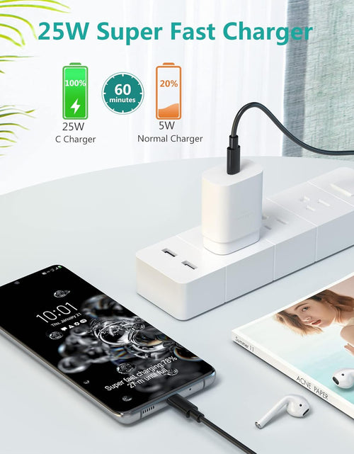 Load image into Gallery viewer, USB C Charger Block,  25W Super Fast Charger Type C Charging Block Compatible Iphone 15/14/13 Pro/12 Mini/11 Pro Max/Xs/Xr/Se/Ipad Pro, Samsung S23/S22 Ultra/S21 Plus/S20 FE-3 Pack White

